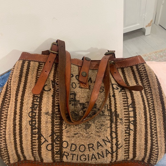 Campomaggi tapestry bag tote! Large! Beautiful - Picture 6 of 16